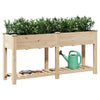 Vidaxxl macetero de jardín beige 161 x 43 x 76,5 cm madera maciza de pino