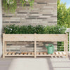 Vidaxxl macetero de jardín beige 203 x 53 x 76,5 cm madera maciza de pino