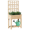 Vidaxl macetero de jardín beige 71 x 38 x 152 cm madera maciza de pino