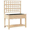 Vidaxxl macetero de jardín beige 115 x 60,5 x 153 cm madera maciza de pino