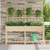 Vidaxxl macetero de jardín beige 161 x 46 x 152,5 cm madera maciza de pino