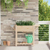 Vaso da fiori da giardino Vidaxl beige 111 x 37 x 76,5 cm in legno di pino massiccio