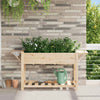 Vidaxxl macetero de jardín beige 155 x 59 x 76,5 cm madera maciza de pino
