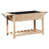 Vidaxxl macetero de jardín beige 155 x 59 x 76,5 cm madera maciza de pino