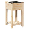 Vidaxxl macetero de jardín beige 45 x 45 x 76,5 cm madera maciza de pino