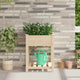 Vidaxxl macetero de jardín beige 60,5 x 60 x 76,5 cm madera maciza de pino