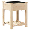Vidaxxl macetero de jardín beige 60,5 x 60 x 76,5 cm madera maciza de pino