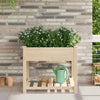 Vidaxxl macetero de jardín beige 90 x 90 x 76,5 cm madera maciza de pino