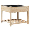 Vidaxxl macetero de jardín beige 90 x 90 x 76,5 cm madera maciza de pino