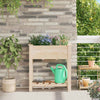 Vidaxxl macetero de jardín beige 71 x 37 x 76,5 cm madera maciza de pino