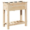 Vidaxxl macetero de jardín beige 71 x 37 x 76,5 cm madera maciza de pino