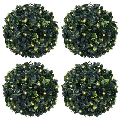 Vidaxx artificial boxwood balls with LED lighting 4 pcs 12 cm green