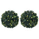 Vidaxx bolas de boj artificiales con iluminación LED 2 piezas 22 cm verde