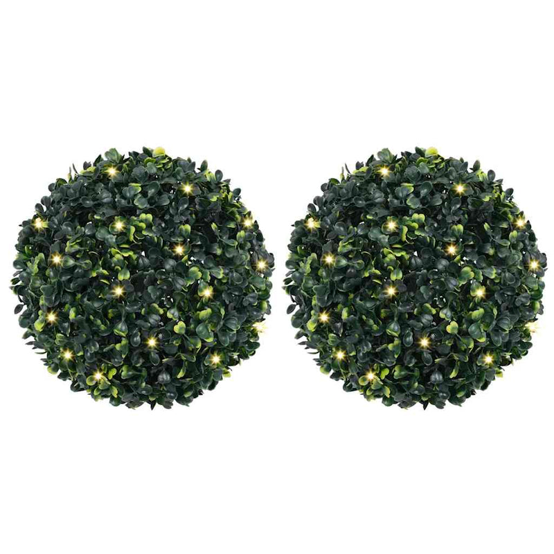 Vidaxx bolas de boj artificiales con iluminación LED 2 piezas 45 cm verde