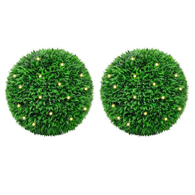 Vidaxx artificial boxwood balls with LED lighting 2 pcs 55 cm green