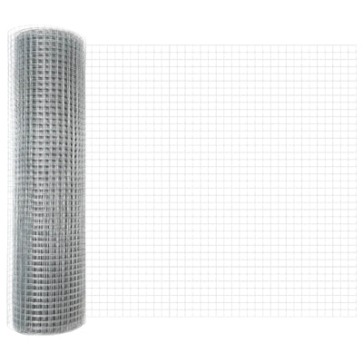 Valla de alambre soldado vidaxl plata 0,8 x 10 m