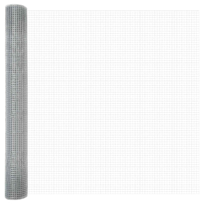 Recinto in filo saldato Vidaxl argento 1,2 x 10 m