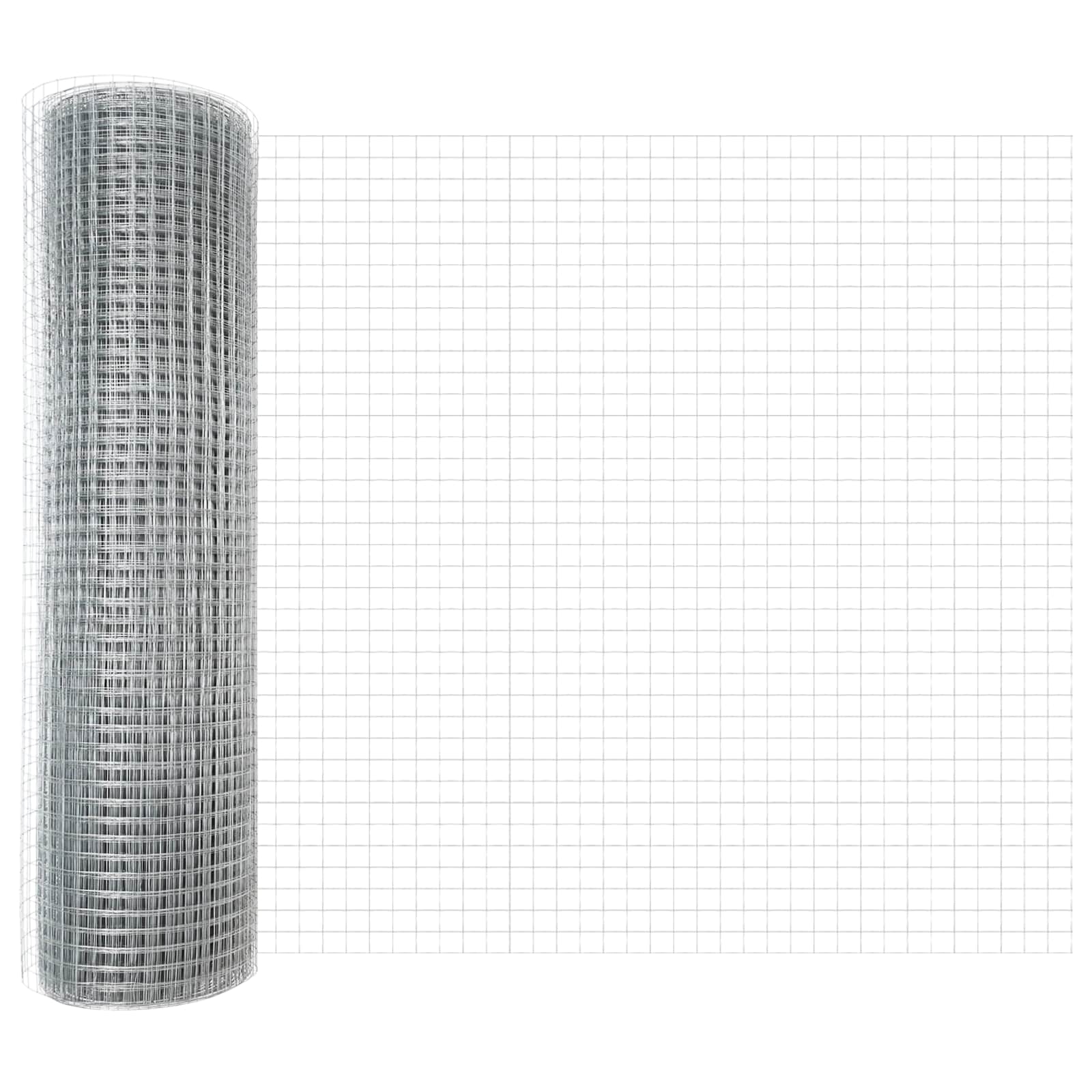 Vidaxl gelaste draadhek argento 0,4 x 25 m