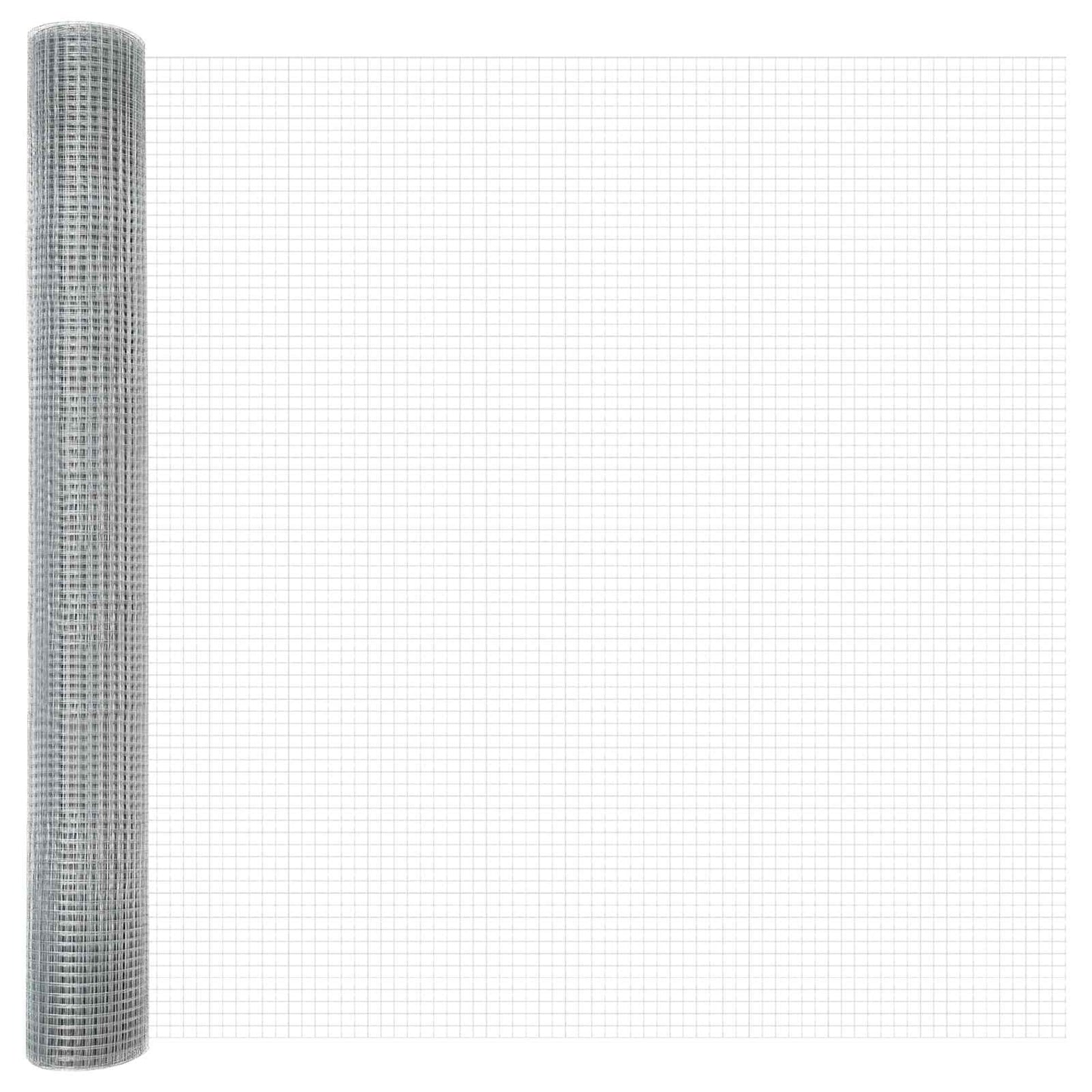 Vidaxl gelaste draadhek zilver 1.2 x 25 m