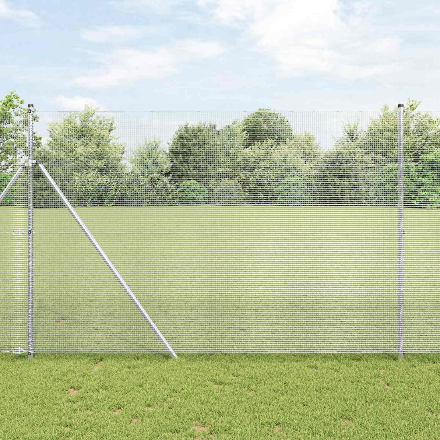 Vidaxl gelaste draadhek zilver 1.6 x 25 m