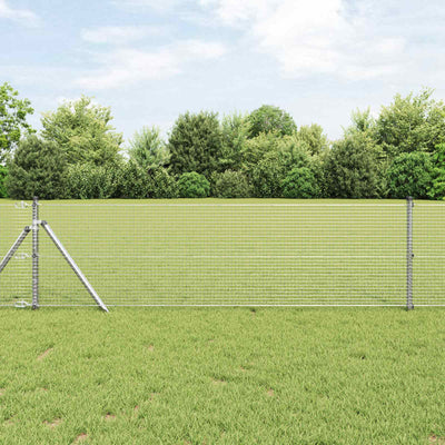 Valla de alambre soldado vidaxl plata 0,4 x 50 m