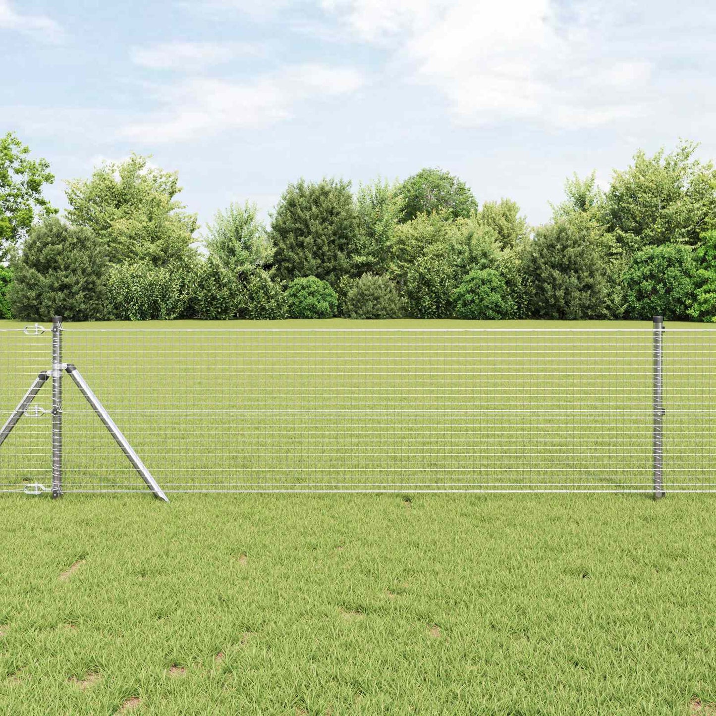 Vidaxl gelaste draadhek zilver 0.6 x 50 m