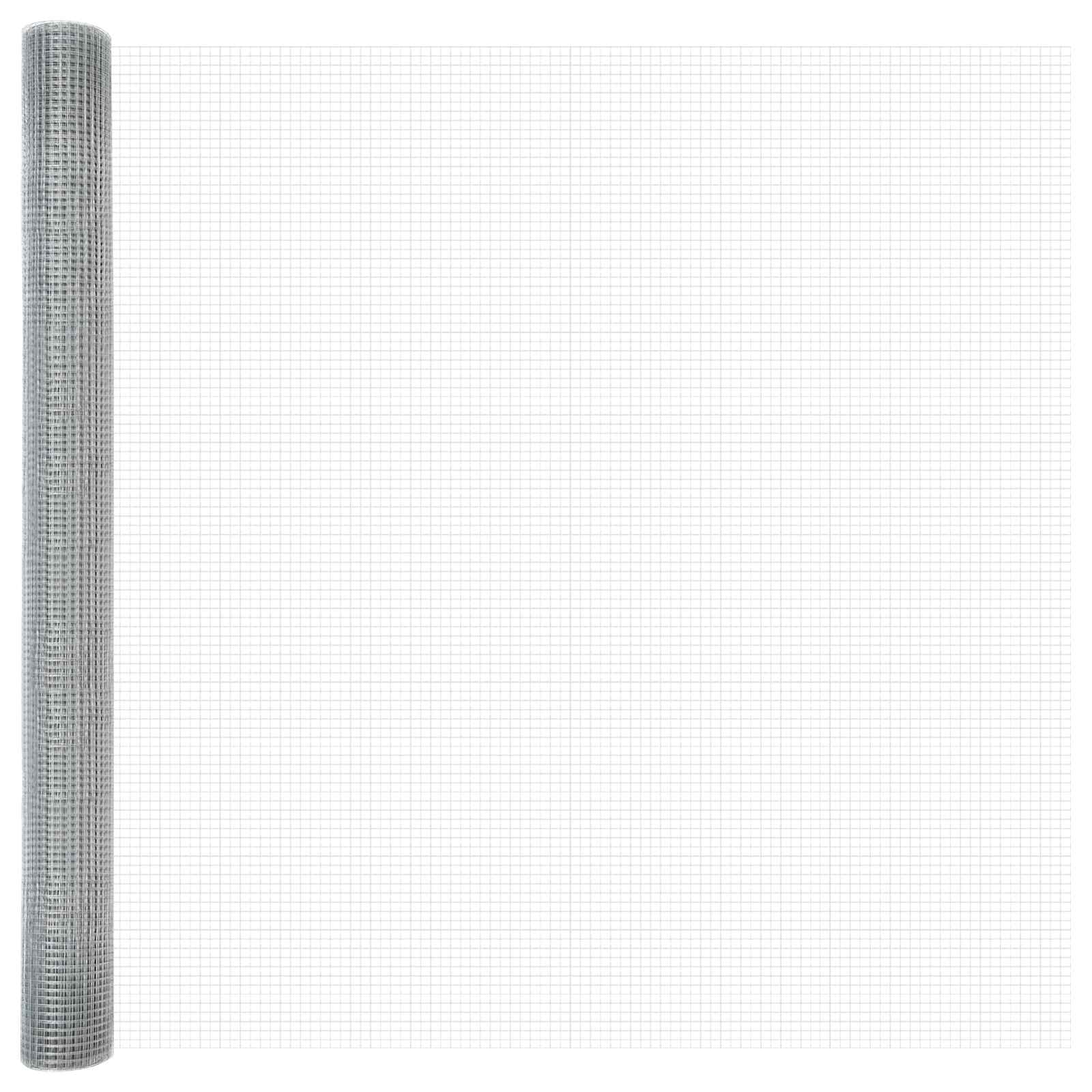 Valla de alambre soldado vidaxl plata 1,5 x 50 m