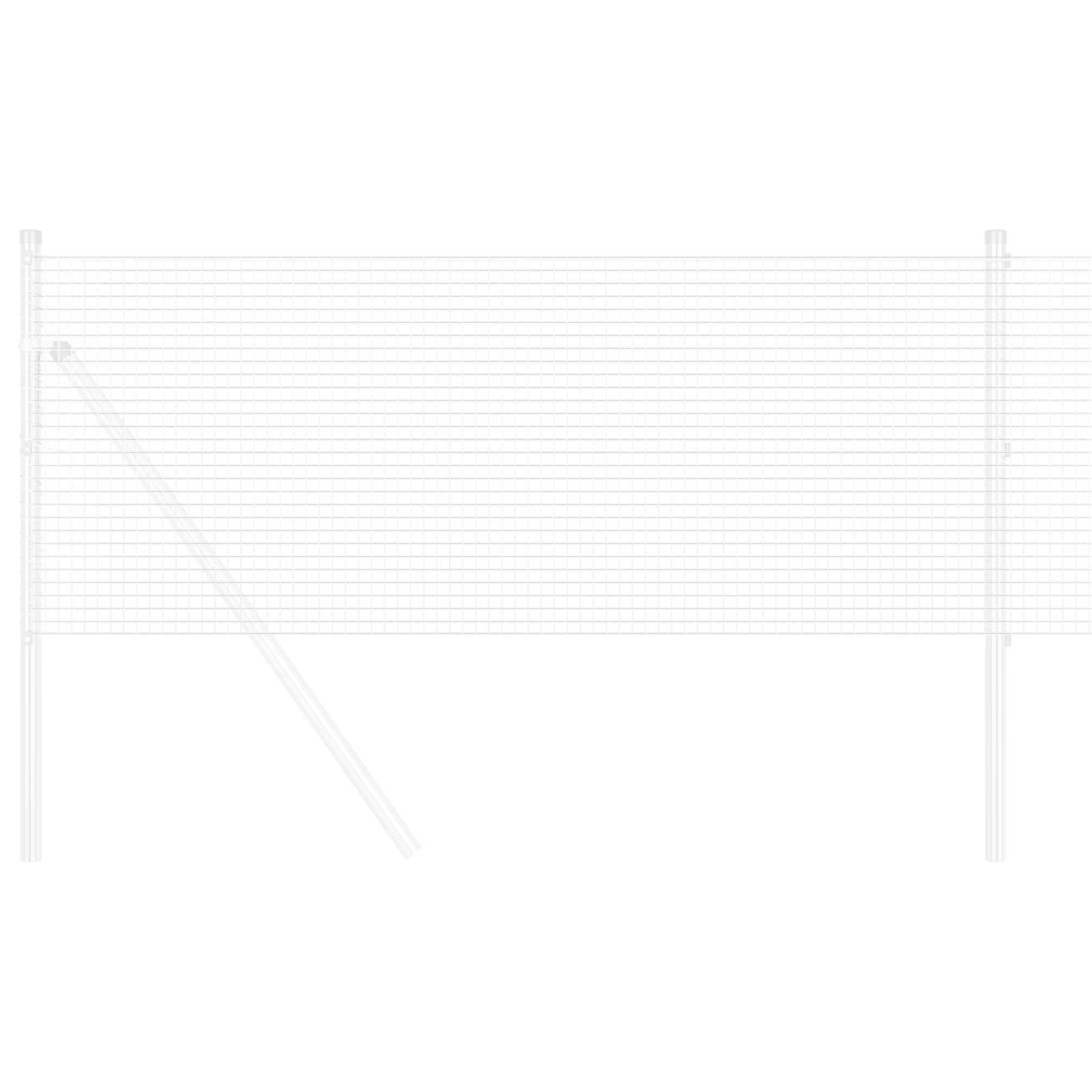 Valla de alambre soldado vidaxl plata 1,5 x 50 m