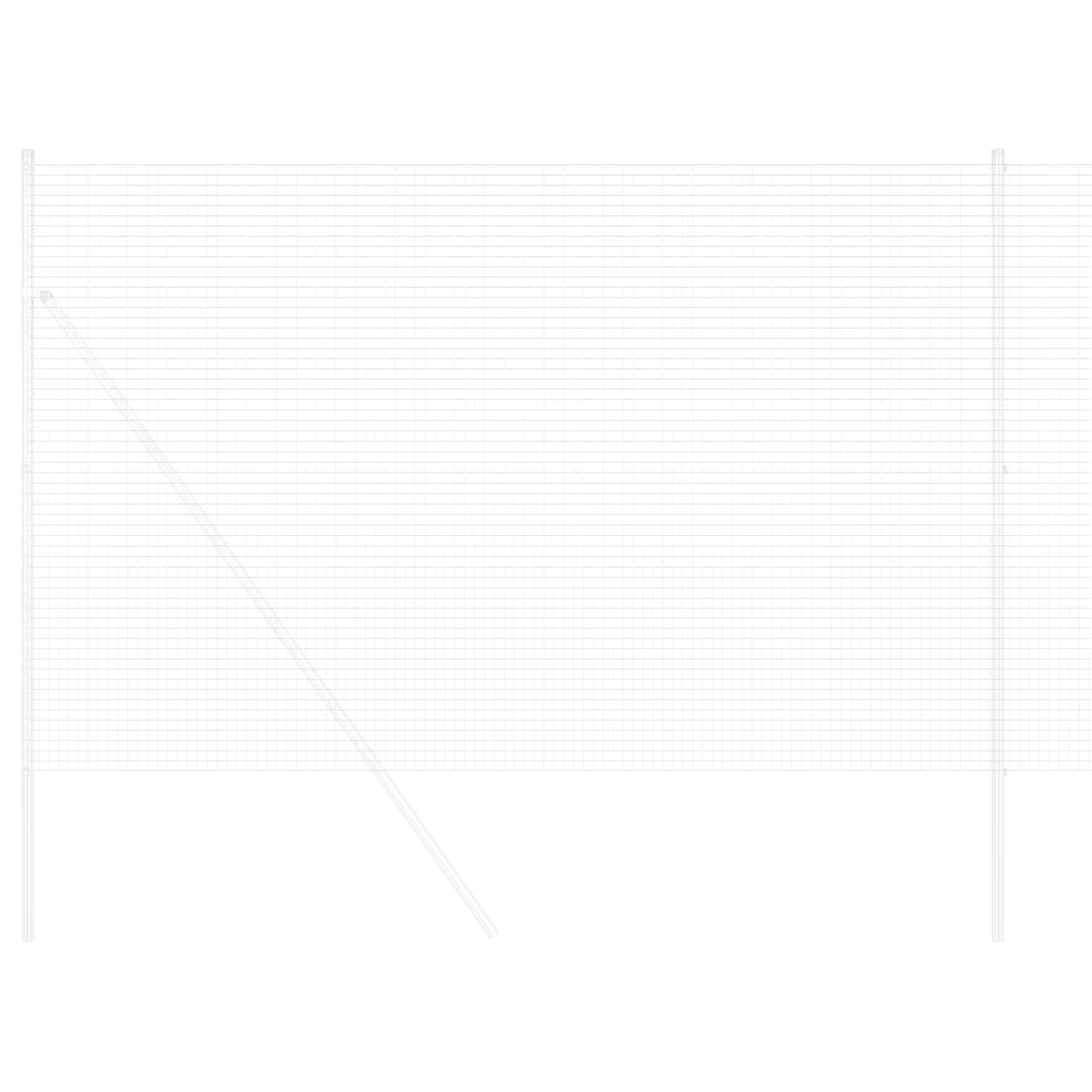 Recinto in filo saldato Vidaxl argento 1,5 x 50 m