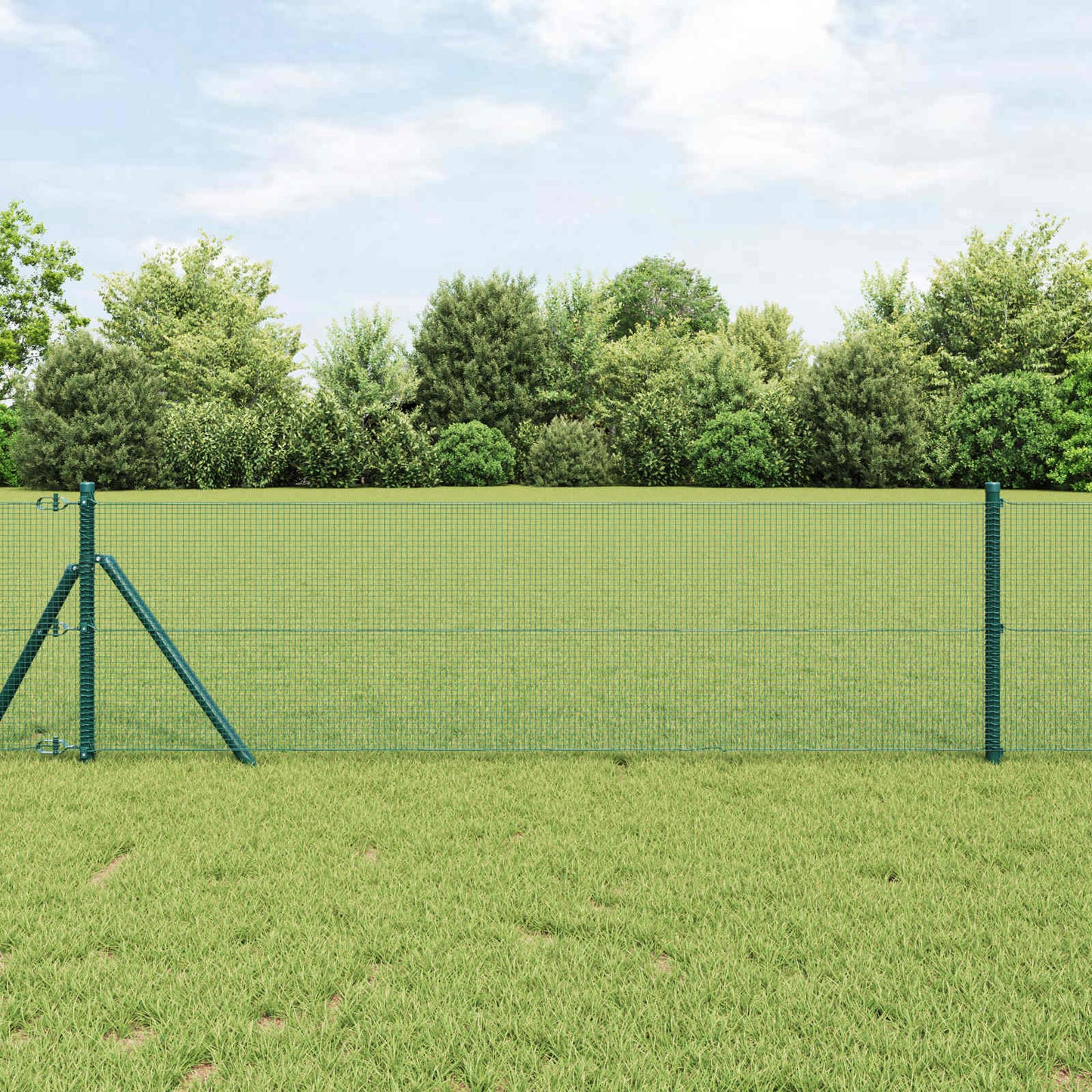 Vidaxl gelaste draadhek groen 0.8 x 25 m