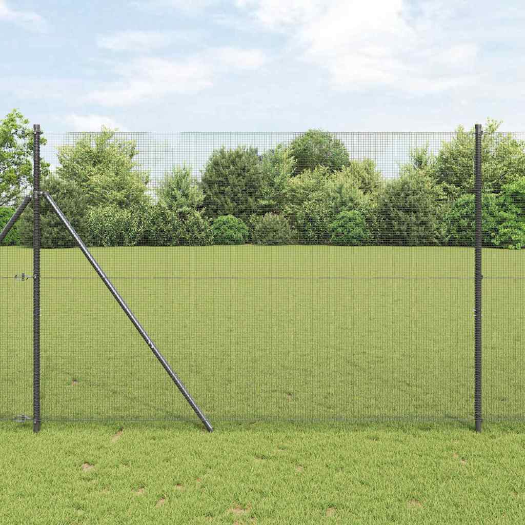 Valla de alambre soldado vidaxl gris 1,6 x 10 m