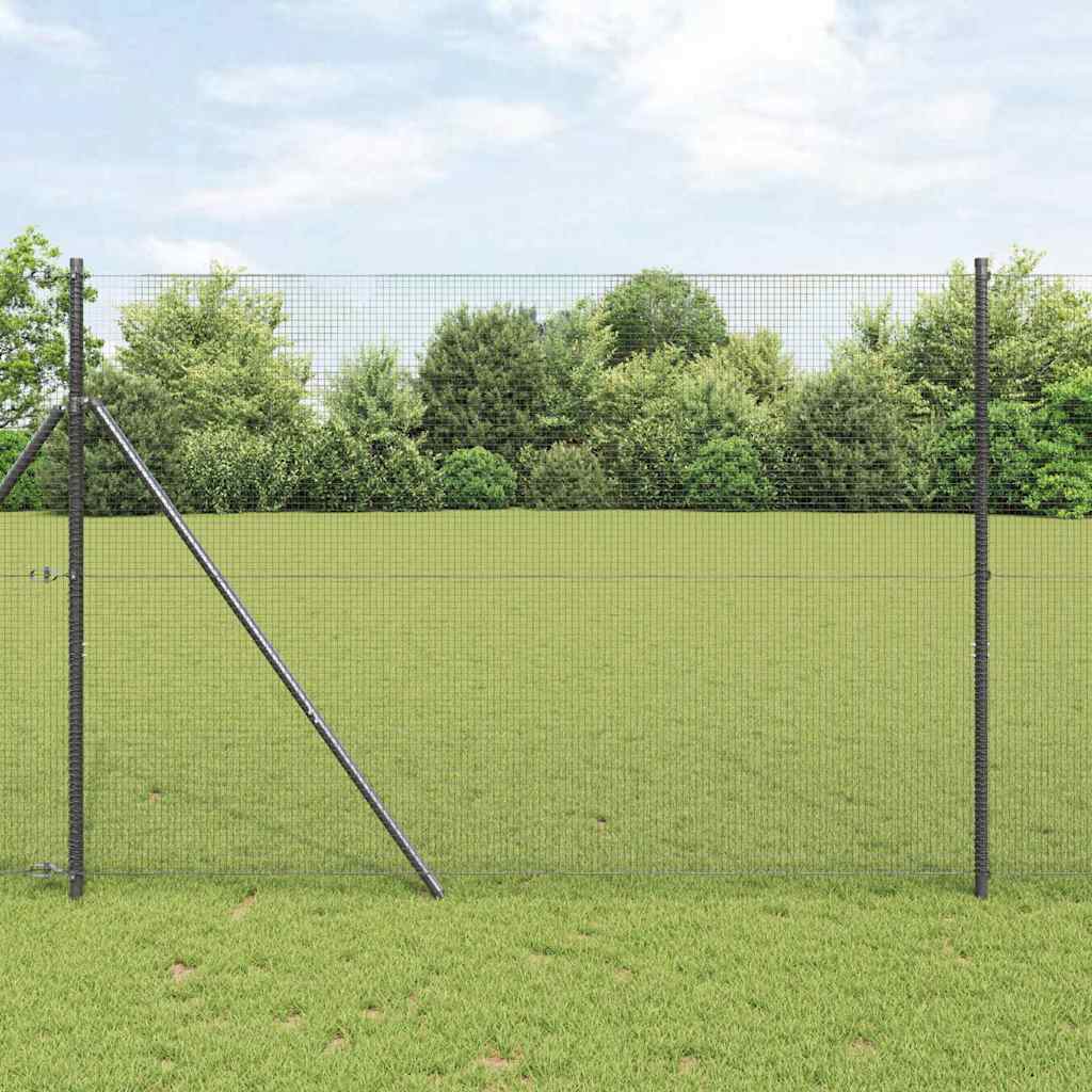 Valla de alambre soldado vidaxl gris 1,6 x 10 m