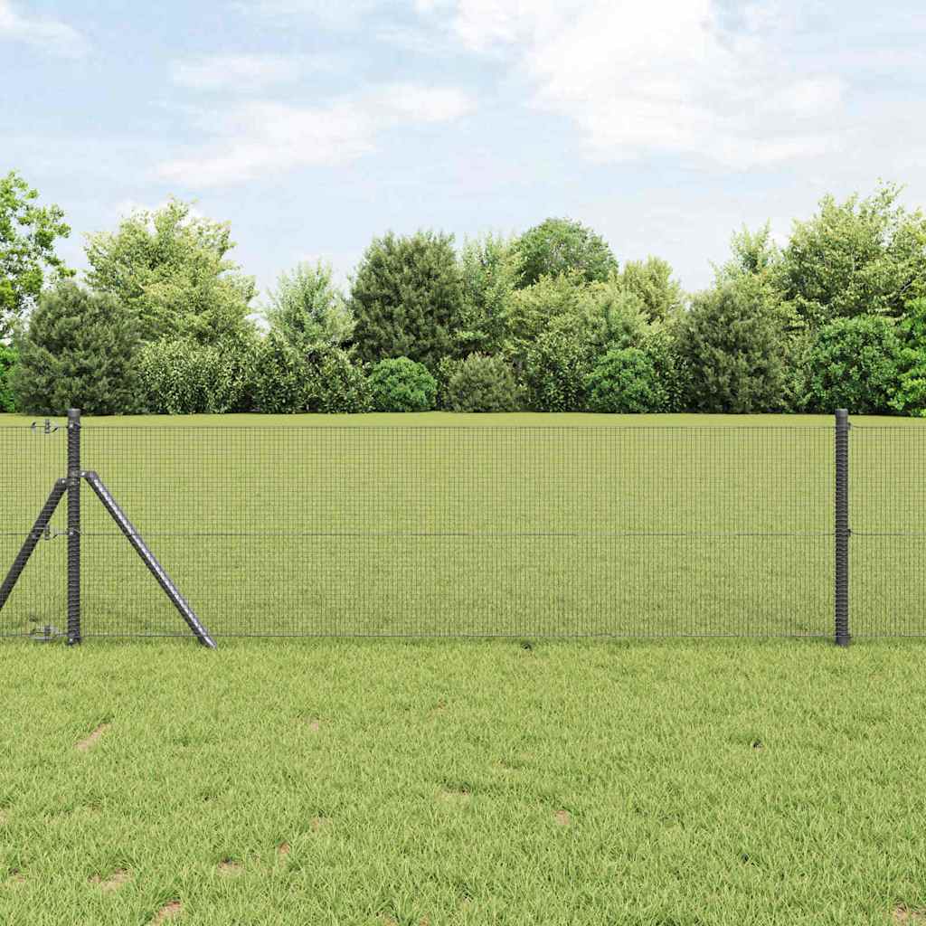 Valla de alambre soldado vidaxl gris 0,8 x 25 m