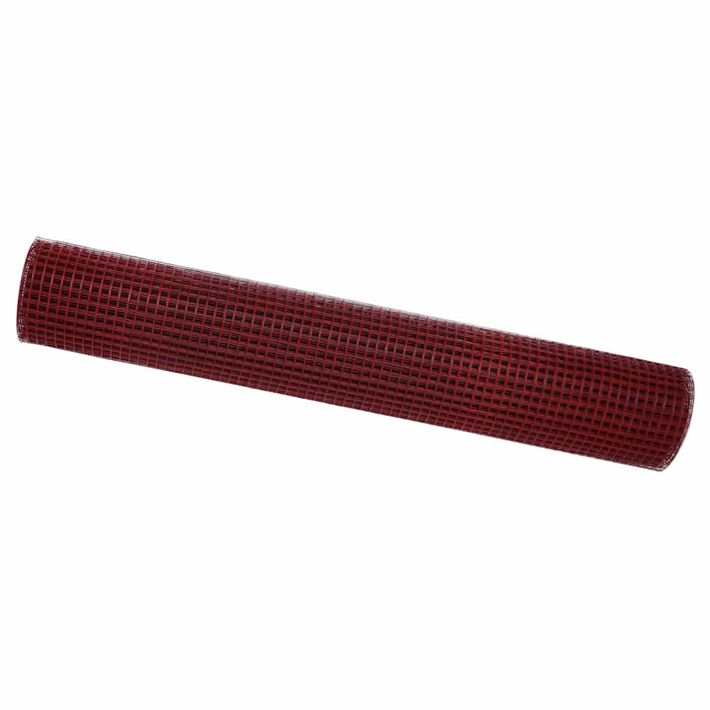 Recinto in filo saldato Vidaxl rosso 1,5 x 10 m