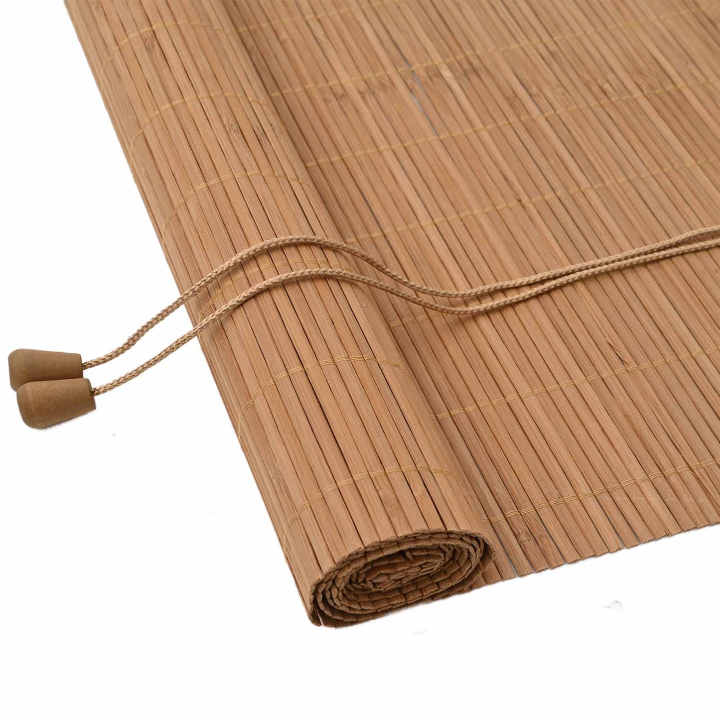 VidaXL estor enrollable con cortinas bambú marrón 100 x 220 cm