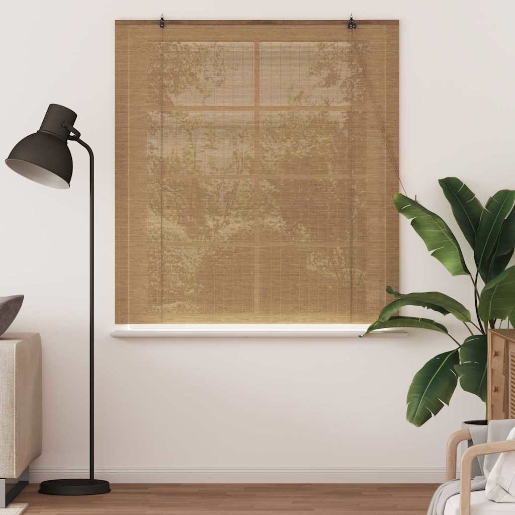 Tenda a rullo Vidaxx con tende in bambù marrone 140 x 160 cm