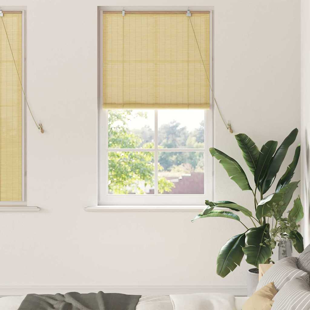 VidaXL estor enrollable con cortinas bambú natural 80 x 160 cm