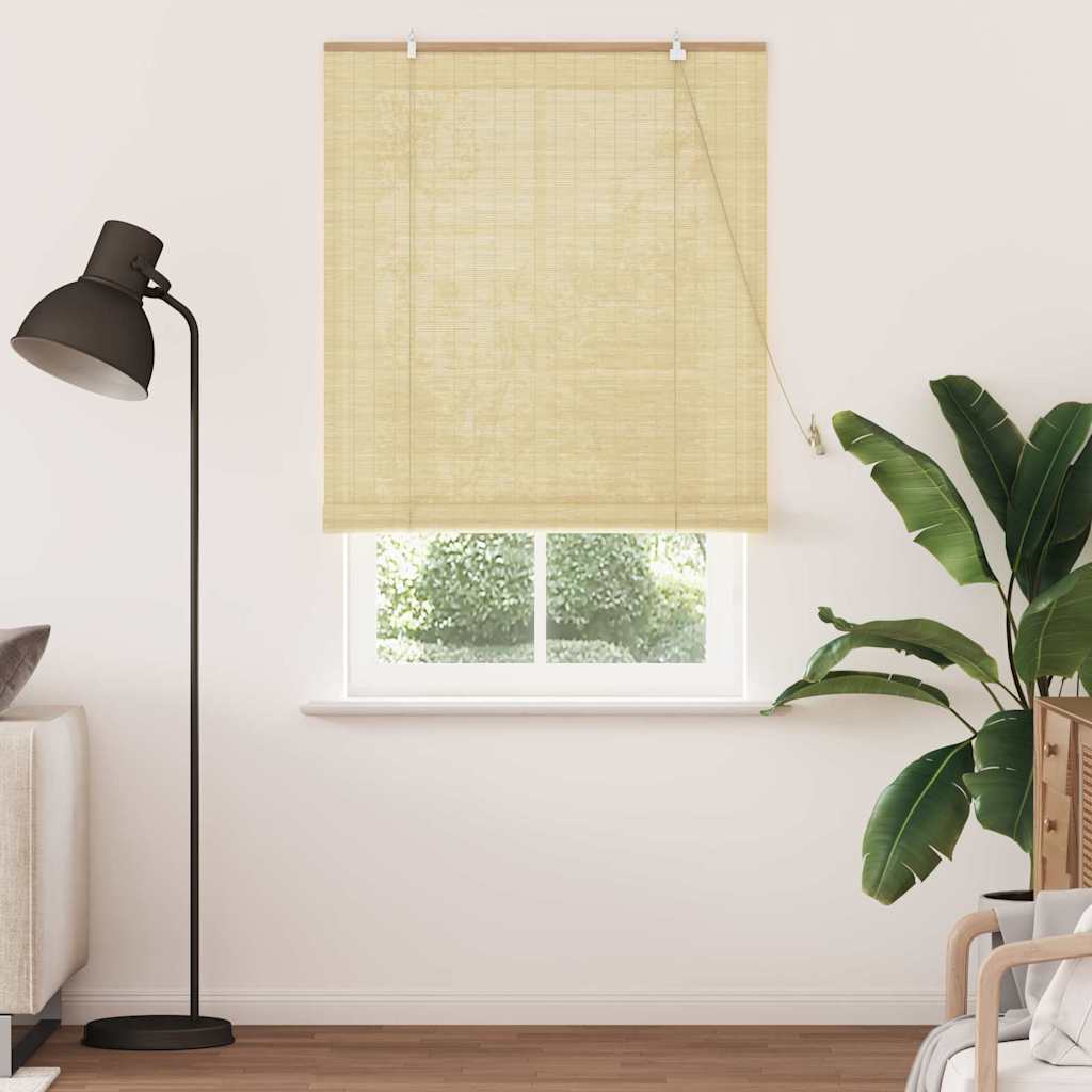 VidaXL estor enrollable con cortinas bambú natural 110 x 220 cm