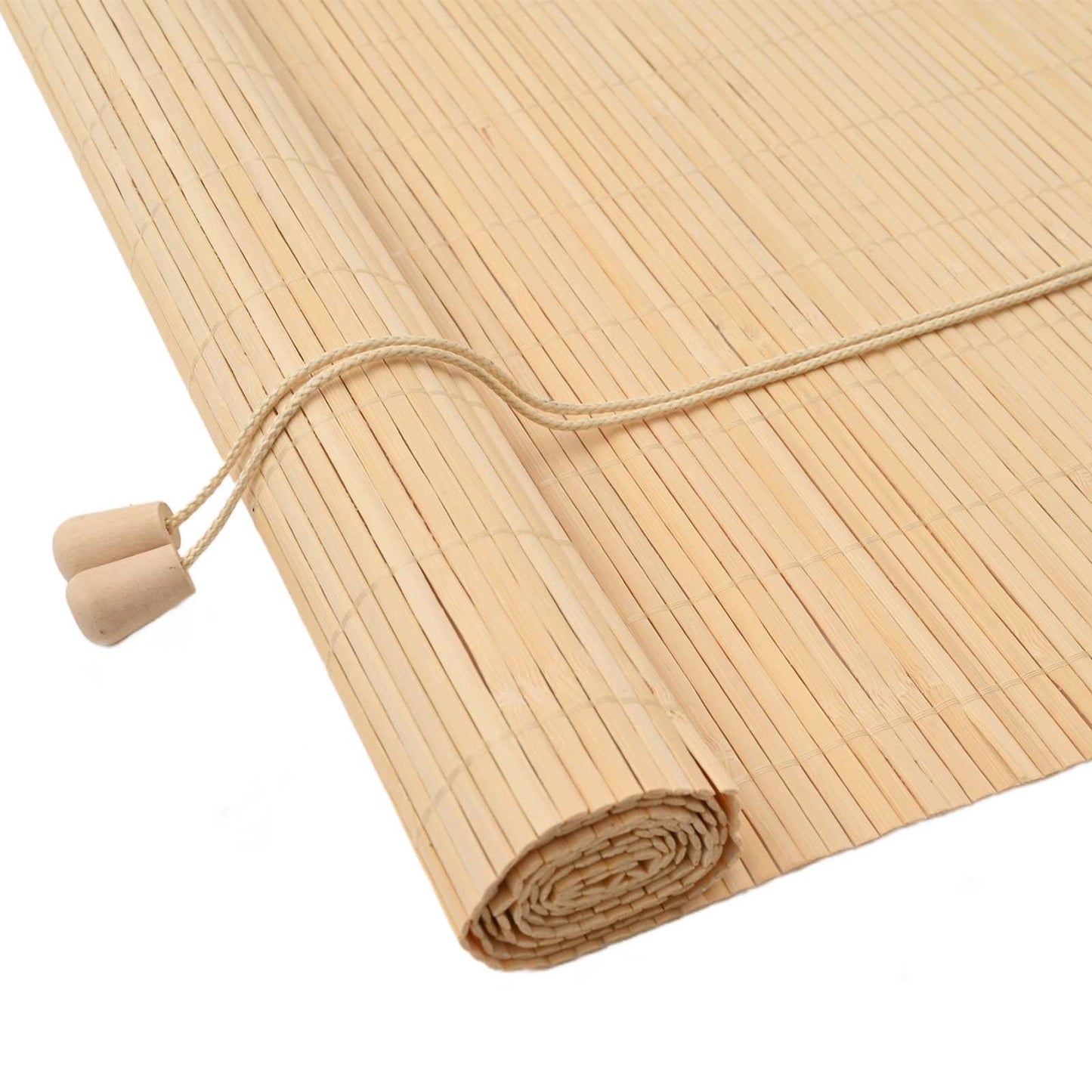 VidaXL estor enrollable con cortinas bambú natural 110 x 220 cm