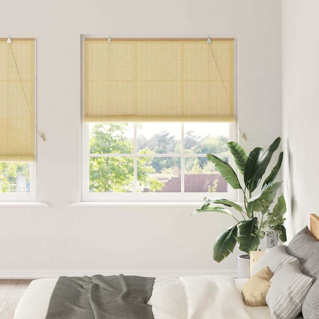VidaXL estor enrollable con cortinas bambú natural 140 x 220 cm