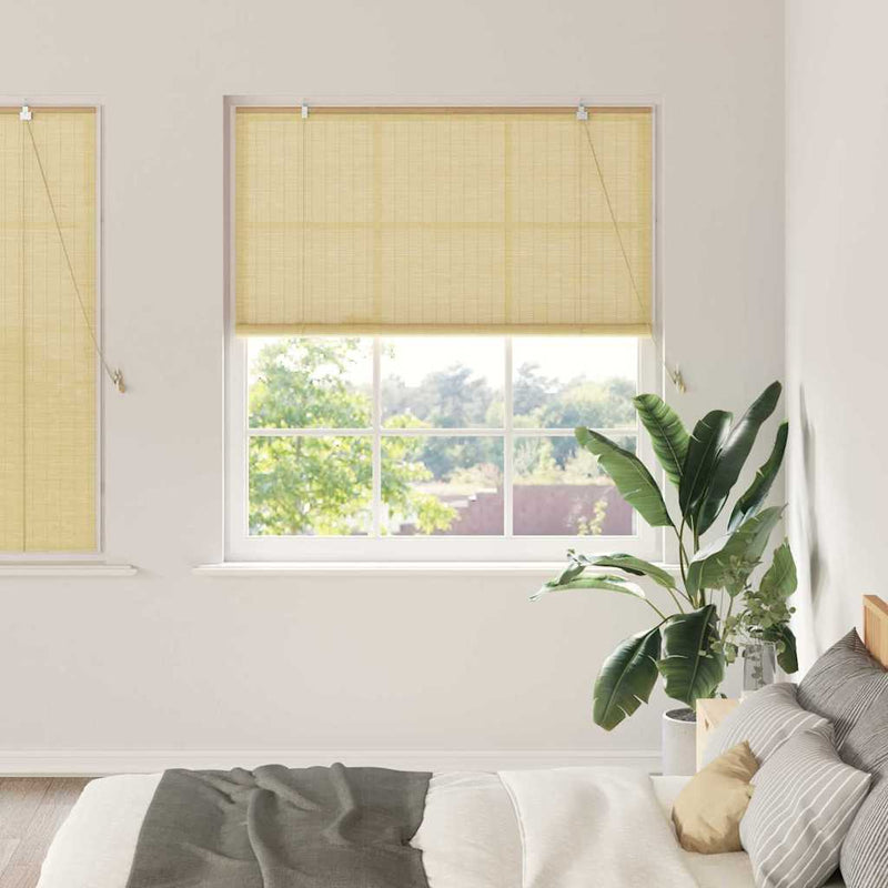 Vidaxl rolgordijn met gordijnen natuur 150 x 160 cm bamboe