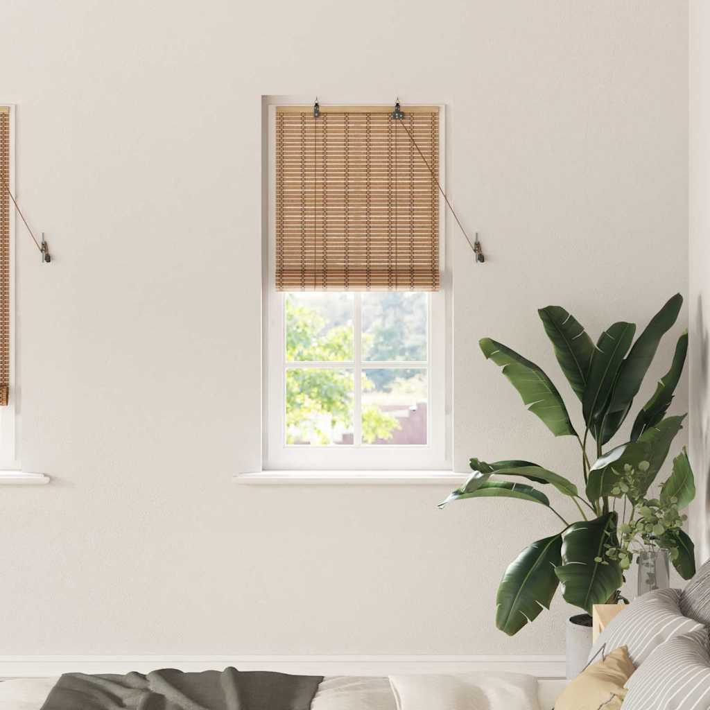 VidaXL estor enrollable con cortinas bambú natural 60 x 220 cm
