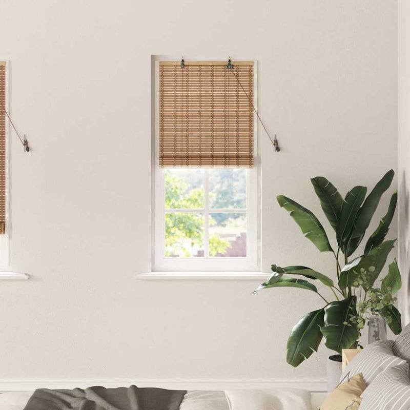 VidaXL estor enrollable con cortinas bambú natural 60 x 220 cm
