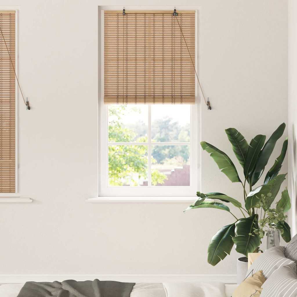 VidaXL estor enrollable con cortinas bambú natural 80 x 160 cm