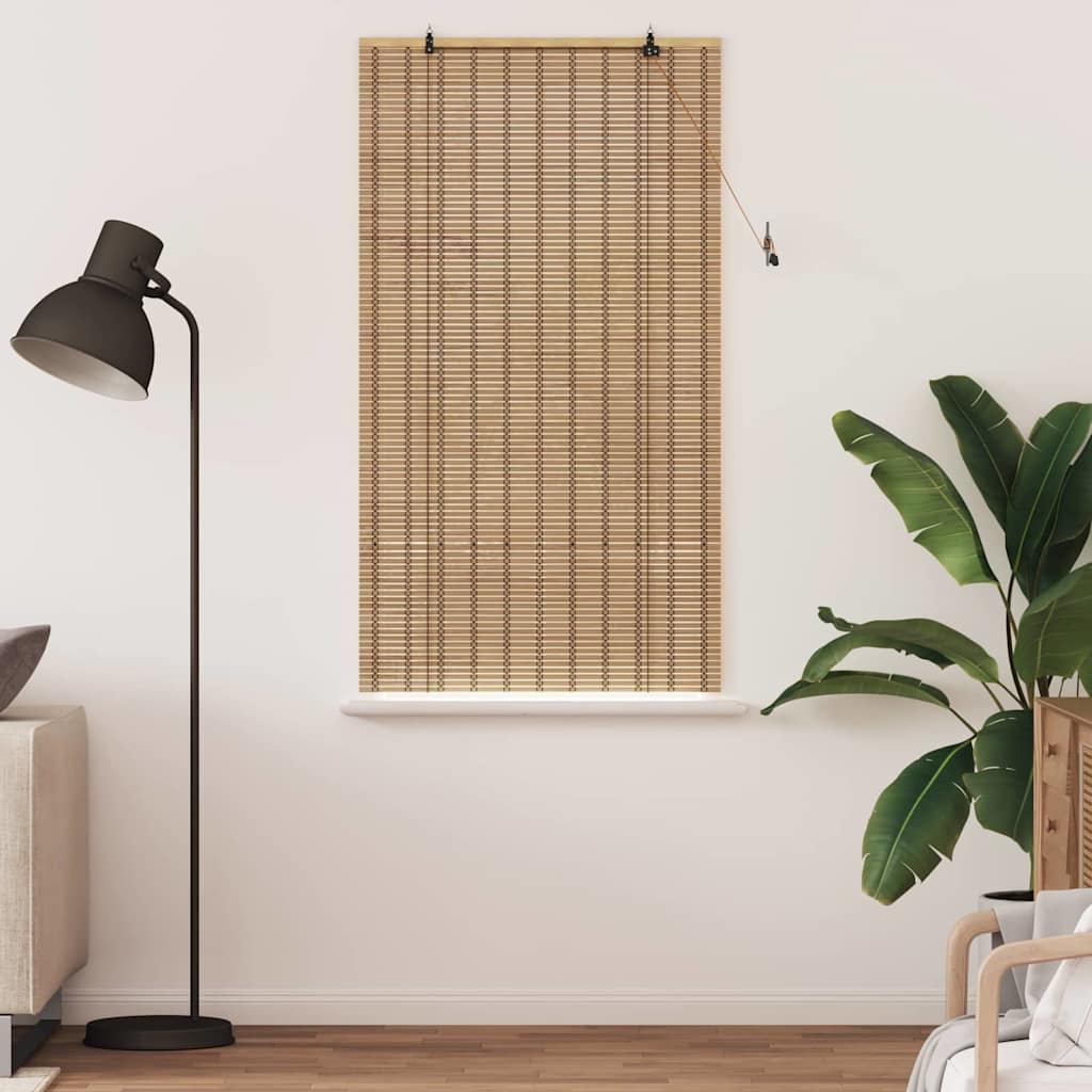 VidaXL estor enrollable con cortinas bambú natural 80 x 160 cm
