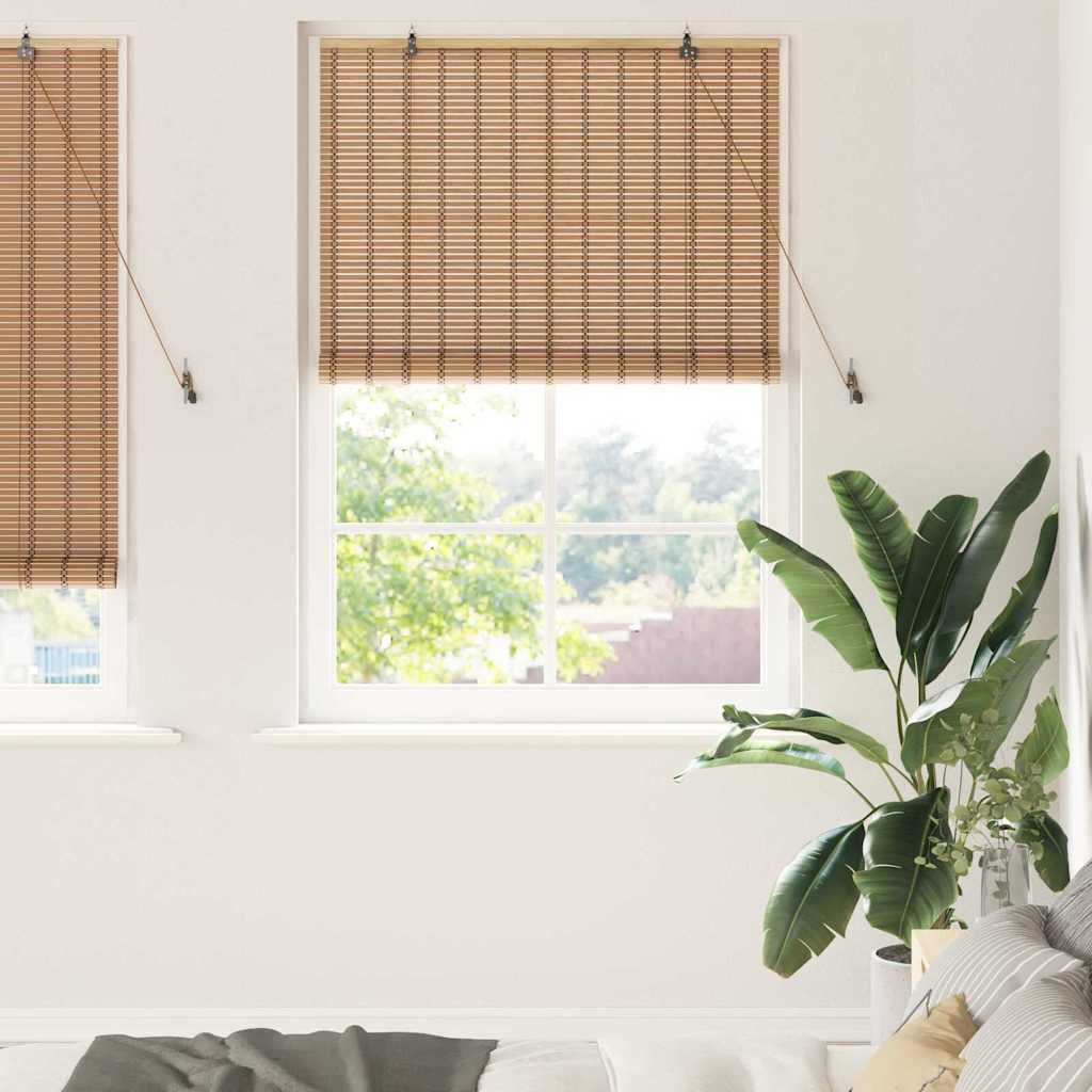 VidaXL estor enrollable con cortinas bambú natural 110 x 220 cm