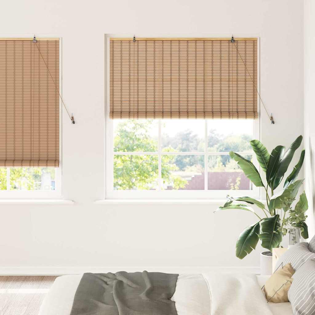 VidaXL estor enrollable con cortinas bambú natural 150 x 220 cm