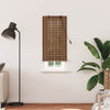 VidaXL estor enrollable con cortinas marrón 60 x 220 cm bambú