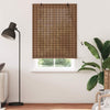 Vidaxx estor enrollable con cortinas marrón 120 x 220 cm bambú