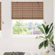 Vidaxx estor enrollable con cortinas marrón 140 x 220 cm bambú